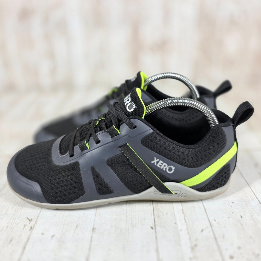 Xero Shoes Prio Neo Mens 7.5 Barefoot Running Shoes Black Grey Neon XY06-08/FW23